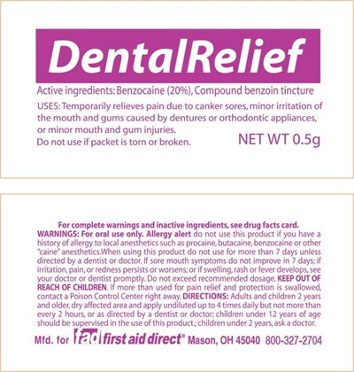 Principal Display Panel – 0.5 Gram Packet (Dental Relief 01)